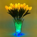 Светильник Светодиодные цветы LED SPRING, жёлтые тюльпаны с синей подсветкой вазы — Купить в интернет-магазине LED Forms