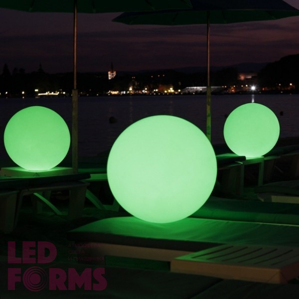 Шар светящийся LED Moonlight Exterior, диам. 40 см., светодиодный, разноцветный RGB, 220V — Купить в интернет-магазине LED Forms