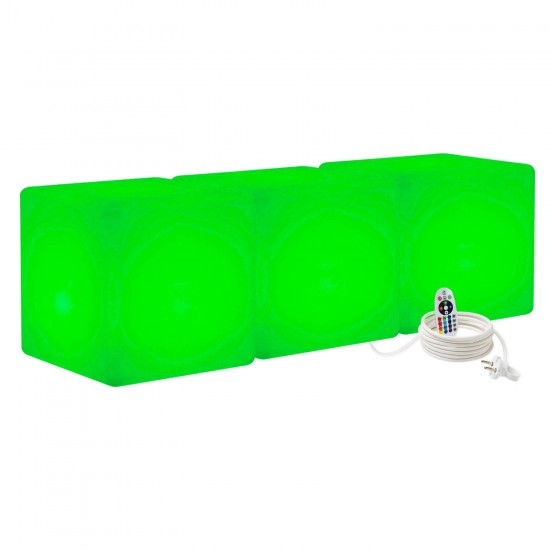 Светодиодная скамейка LED CUBES T40 с разноцветной RGB подсветкой и пультом USB IP65 — Купить в интернет-магазине LED Forms