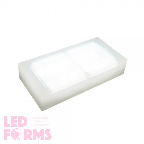 Светодиодная брусчатка LED LUMBRUS 100x200x60 мм белая IP68