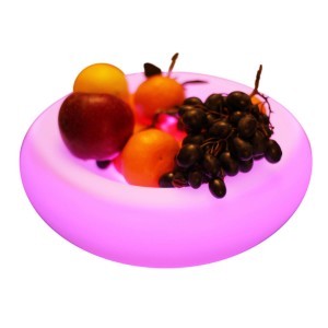 Светящаяся ваза для фруктов LED PLATE-1 с разноцветной RGB подсветкой и пультом ДУ IP54 — Купить в интернет-магазине LED Forms