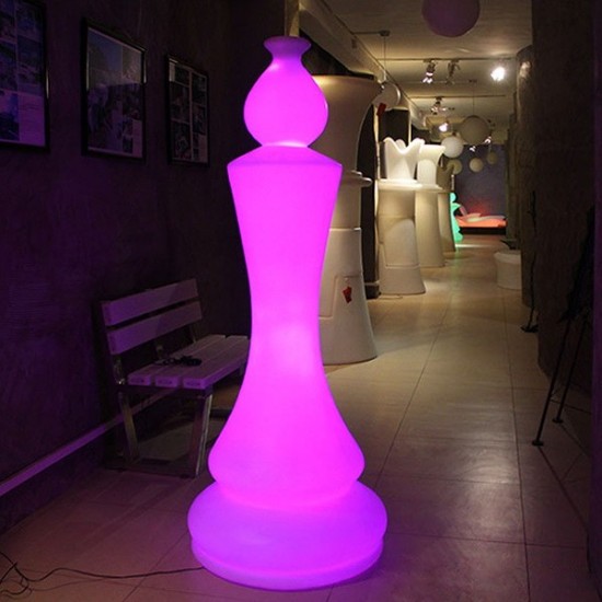 Светящаяся шахматная фигура Слон LED CHESS с разноцветной RGB подсветкой и пультом ДУ IP68
