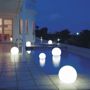 Световой шар для бассейна LED MOONLIGHT 40 см беспроводной RGB с пультом ДУ IP68