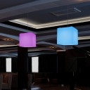 Подвесной светильник куб GLOW CUBE 50 см. разноцветный RGB с пультом ДУ IP65 — Купить в интернет-магазине LED Forms