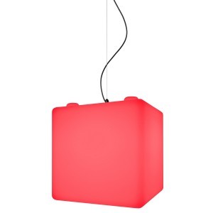 Подвесной светильник куб LED CUBE Premium 30 см разноцветный RGB с пультом ДУ IP65