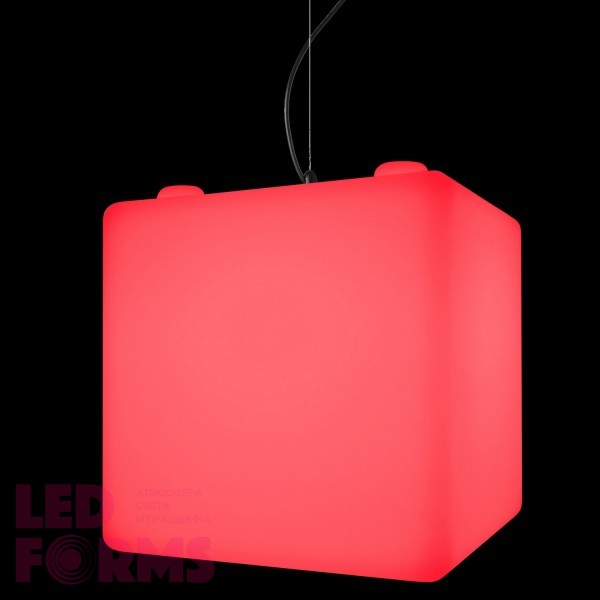 Подвесной светильник куб LED CUBE Premium 60 см разноцветный RGB с пультом ДУ IP65