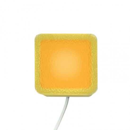 Светодиодная брусчатка LED LUMBRUS 50x50x40 мм. жёлтая IP68