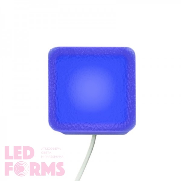 Светодиодная брусчатка LED LUMBRUS 50x50x40 мм синяя IP68