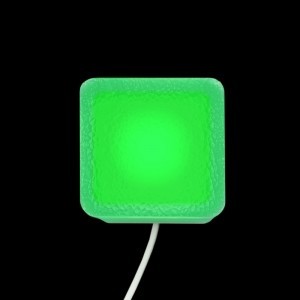 Светодиодная брусчатка LED LUMBRUS 50x50x40 мм. зелёная IP68