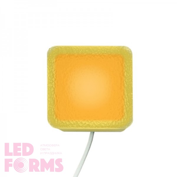 Светодиодная брусчатка LED LUMBRUS 50x50x60 мм жёлтая IP68