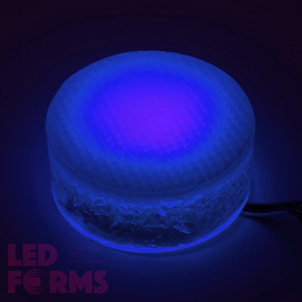 Грунтовый светильник LED LUMBRUS Spot 100x60 мм одноцветный синий IP68