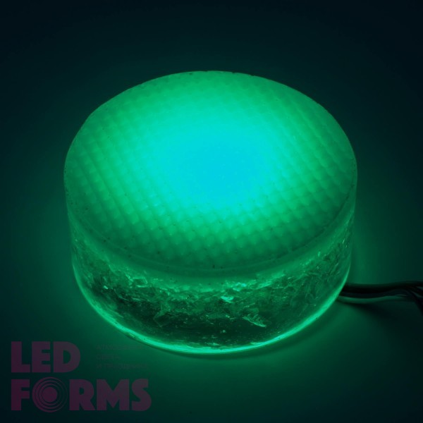 Грунтовый светильник LED LUMBRUS Spot 100x60 мм одноцветный зелёный IP68