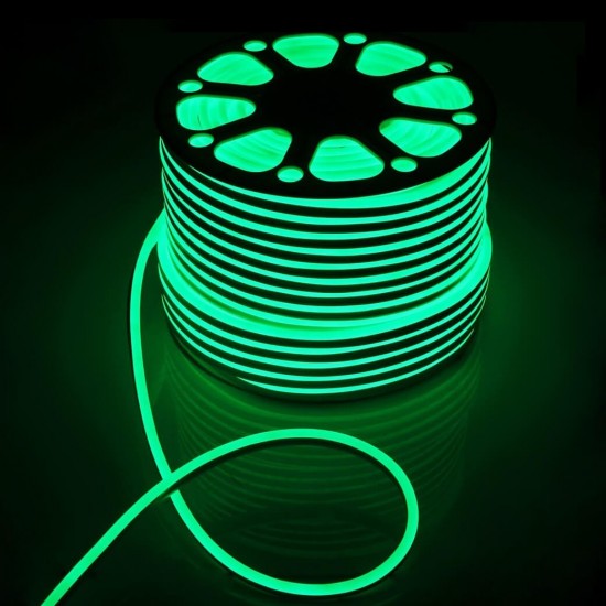 Гибкий неон LED NEON Mini 8x16 мм с зелёной подсветкой IP67 12V