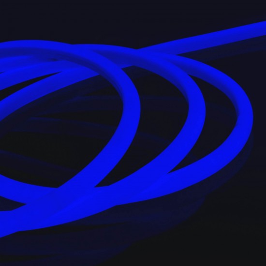 Гибкий неон LED NEON 360° круглый 14 мм с синей подсветкой IP65 220V