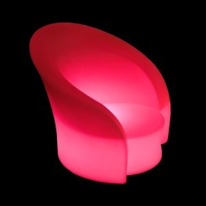 Кресло светящееся LED ALPHEN-1 c разноцветной RGB подсветкой и пультом ДУ IP65