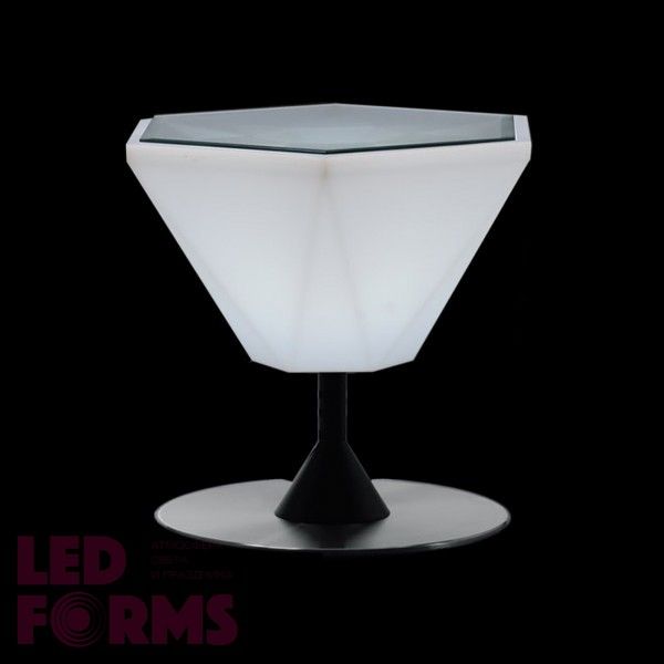 Столик светящийся LED BORNE-2 c разноцветной RGB подсветкой и пультом ДУ IP65 — Купить в интернет-магазине LED Forms