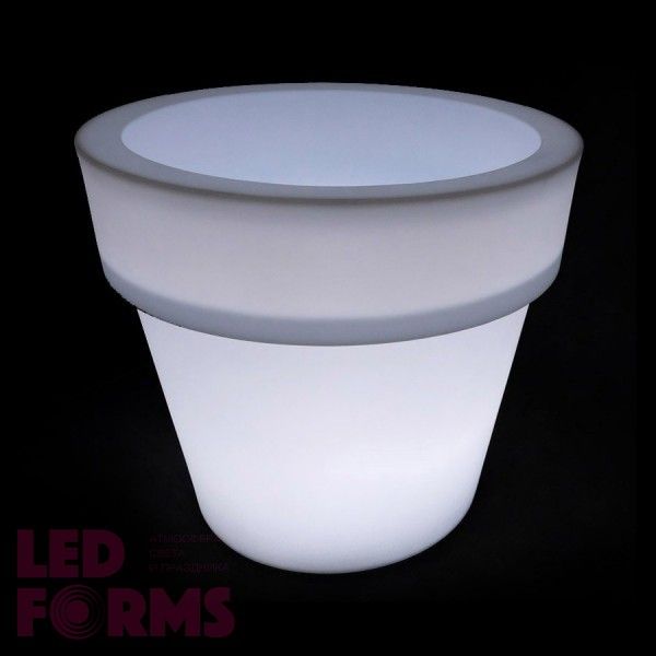 Светящийся вазон для цветов LED POT-2 c белой светодиодной подсветкой IP65 220V — Купить в интернет-магазине LED Forms