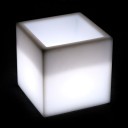 Светящееся кашпо куб для цветов LED PLAZA 40 см. c белой светодиодной подсветкой IP65 220V