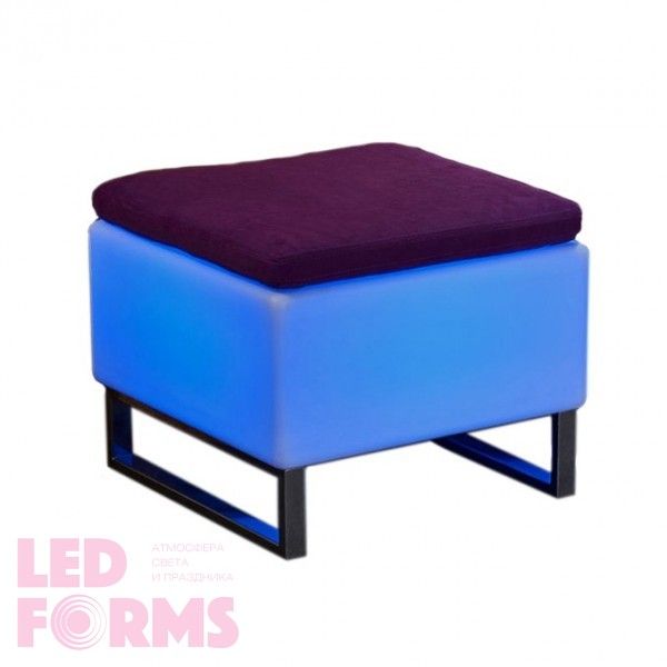 Светящийся стул-пуф LED BINGO 60x60x45 см. c разноцветной RGB подсветкой и пультом ДУ IP65 220V — Купить в интернет-магазине LED
