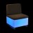 Светящееся мини кресло с аккумулятором LED BINGO 60x60x30 см с RGB подсветкой и пультом ДУ IP65