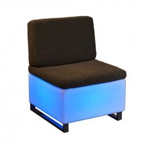 Светящееся мини кресло LED BINGO 60x60x30 см c разноцветной RGB подсветкой и пультом ДУ IP65 220V