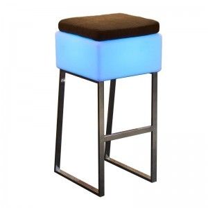 Светящийся барный стул LED BINGO 40x40x80 см. c разноцветной RGB подсветкой и пультом ДУ IP65 220V — Купить в интернет-магазине 