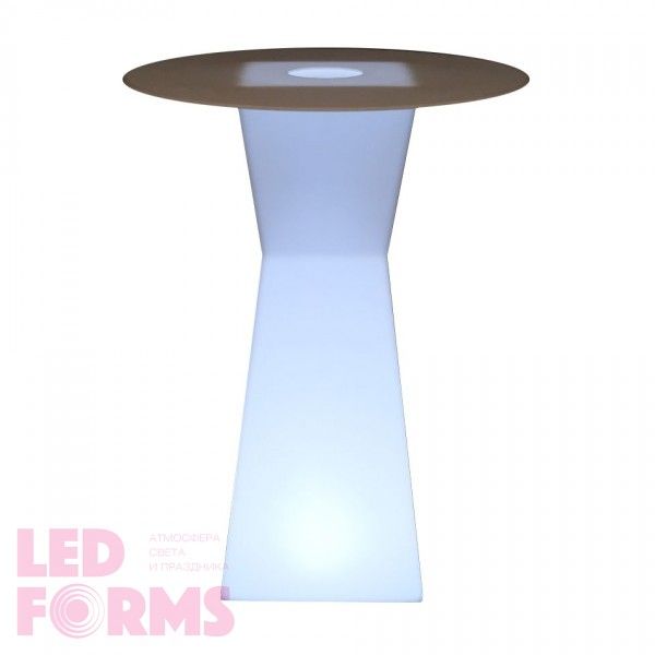 Светящийся барный стол LED PRISM A 110 cм. светодиодный белый IP65 220V — Купить в интернет-магазине LED Forms