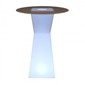 Светящийся барный стол LED PRISM A 110 cм. светодиодный белый IP65 220V