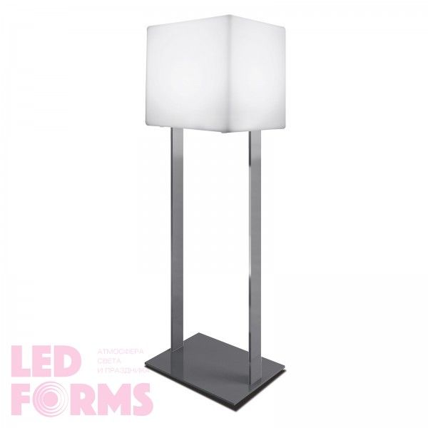 Светодиодный куб LED CUBE 40 см. на стойке из хромированного металла — Купить в интернет-магазине LED Forms