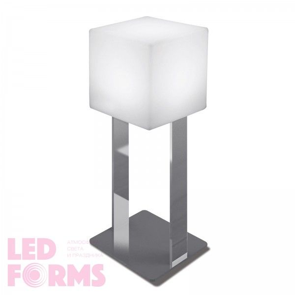 Светодиодный куб LED CUBE 30 см. на стойке из хромированного металла — Купить в интернет-магазине LED Forms