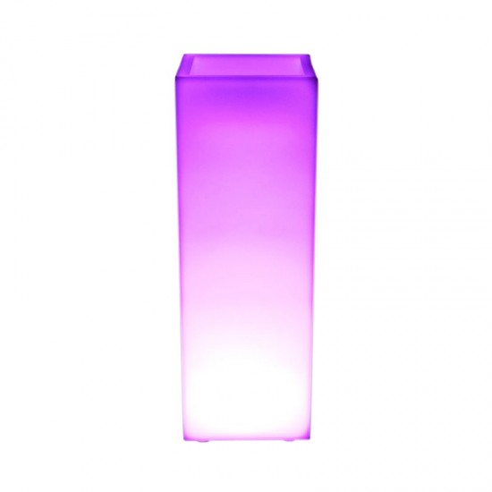 Светящееся цветочное кашпо с аккумулятором LED BORA-1 c разноцветной RGB подсветкой и пультом USB IP65 — Купить в интернет-магаз