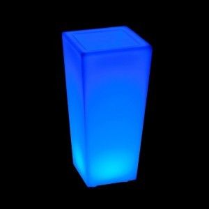 Светящееся кашпо для цветов LED QUADRUM-1 c разноцветной RGB подсветкой и пультом ДУ IP65 220V — Купить в интернет-магазине LED 