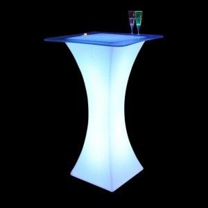 Стол барный светящийся LED Arcoro + стекло, светодиодный, высота 110 см., разноцветный RGB, 220V — Купить в интернет-магазине LE