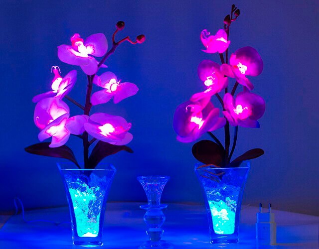 Купить светильник в виде светящихся розовых орхидей в интернет-магазине ✨ LED Forms