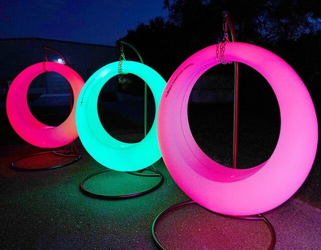 Купить световые качели в виде кольца с разноцветной подсветкой в интернет-магазине ✨ LED Forms