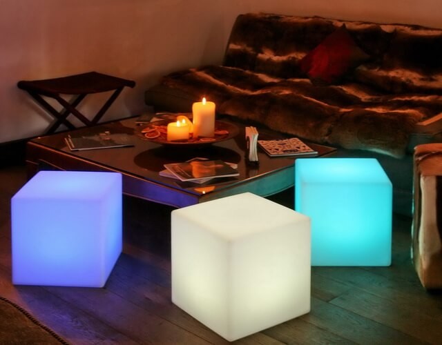Купить напольные светящиеся LED кубы с управляемой подсветкой для умного дома ✨ LED Forms